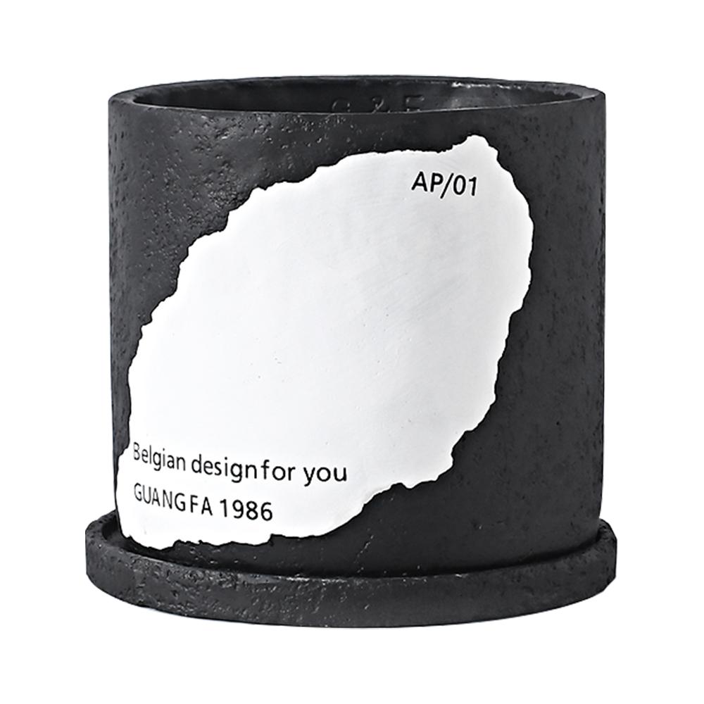 Two-color Splicing Cement Flowerpot