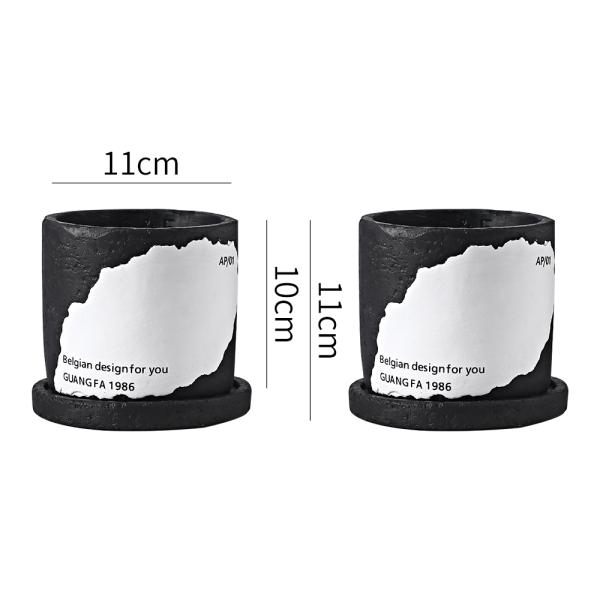 2-piece Cement Flowerpot