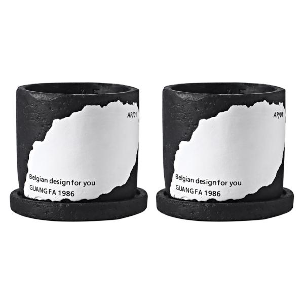 2-piece Cement Flowerpot