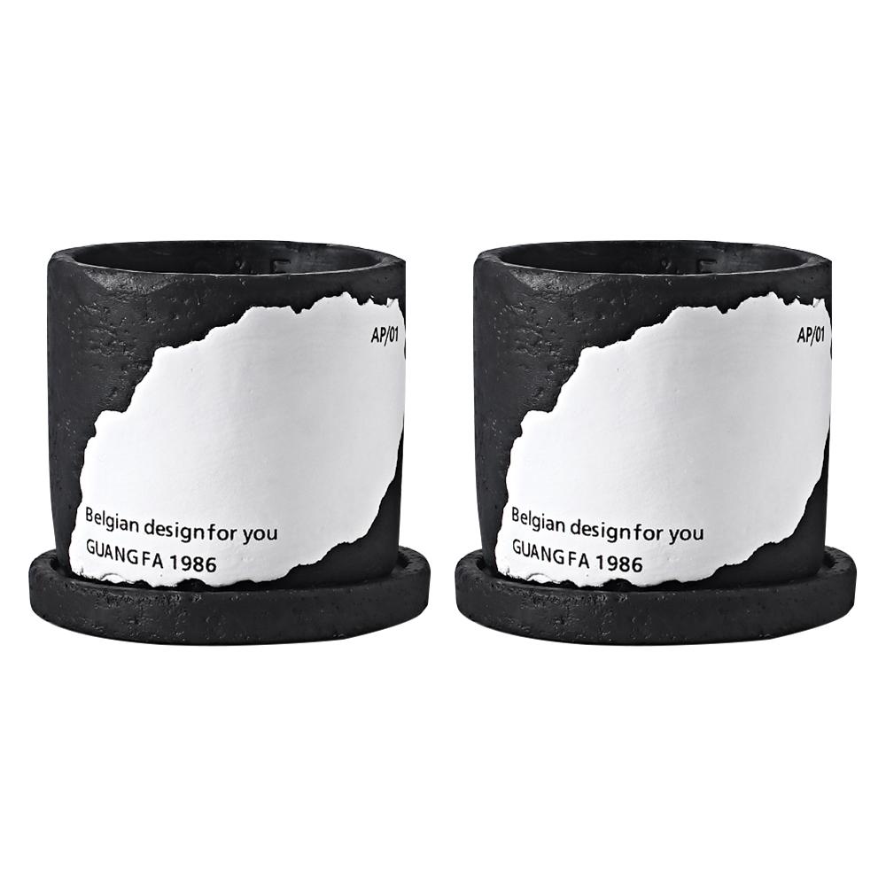 2-piece Cement Flowerpot