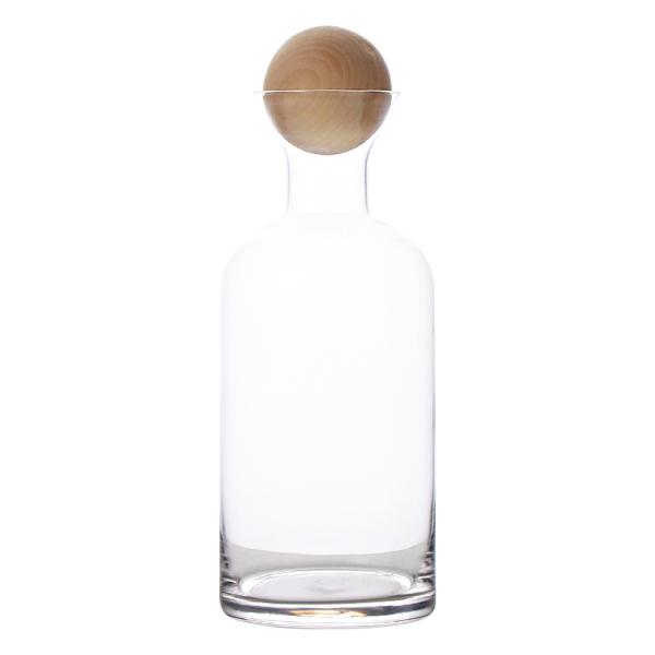 Glass Straight Pot With Wooden Stopper