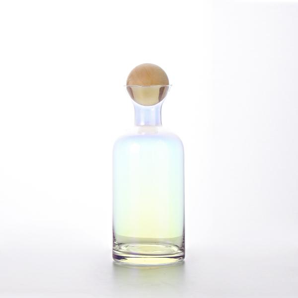 Glass Straight Pot With Wooden Stopper