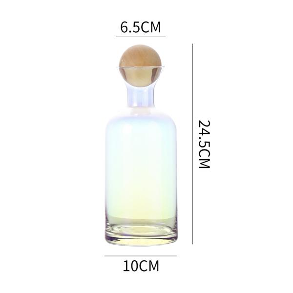 Glass Straight Pot With Wooden Stopper