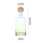 Glass Straight Pot With Wooden Stopper