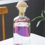 Glass Straight Pot With Wooden Stopper