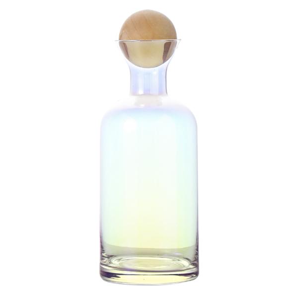 Glass Straight Pot With Wooden Stopper