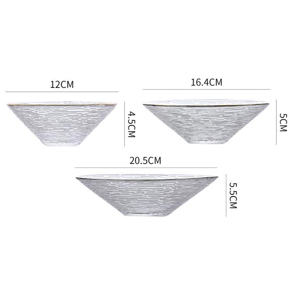 Three Piece Glass Bowl