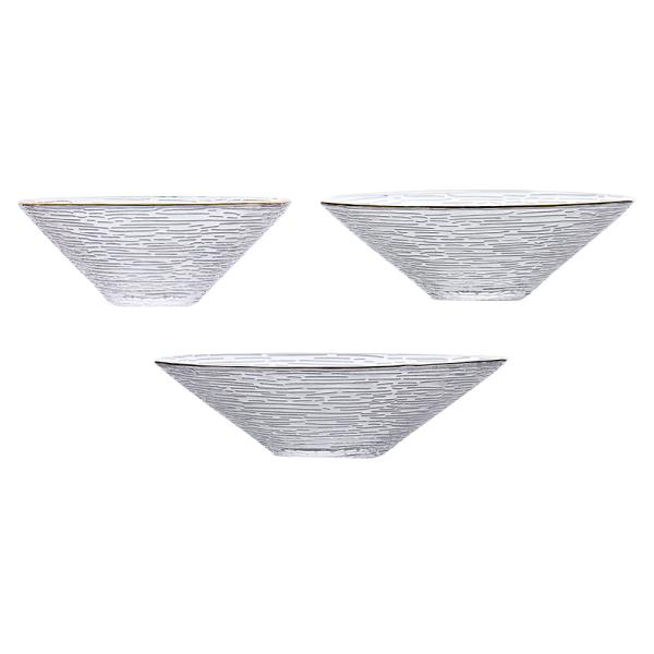 Three Piece Glass Bowl