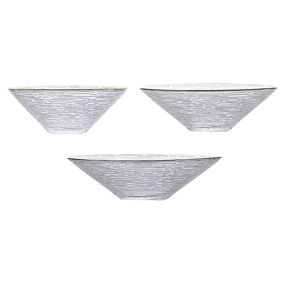 Three Piece Glass Bowl