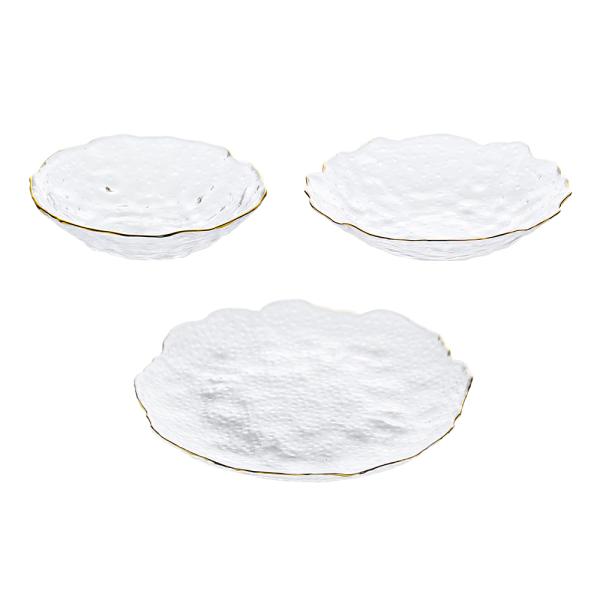 Three Pieces Glass Plate