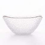 Glass Gold Painted Square Bowl