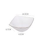 Glass Gold Painted Square Bowl