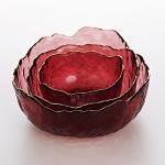 3 Pieces Glass Fruit Salad Bowl