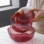 3 Pieces Glass Fruit Salad Bowl
