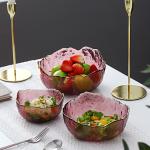 3 Pieces Glass Fruit Salad Bowl