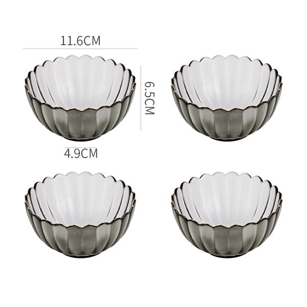 Four Pieces Glass Bowl