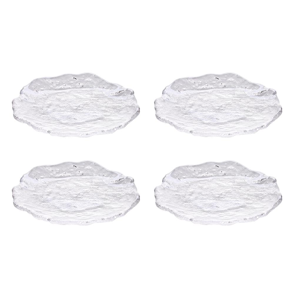 Four Pieces Glass Plate