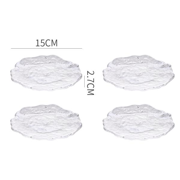 Four Pieces Glass Plate