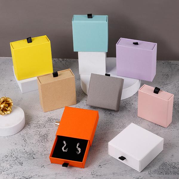 Drawer Jewelry Packaging Box Earring Stud Ring Paper Box Necklace Bracelet Gift Jewelry Organizer Storage