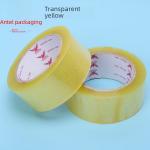 4.5cm100 Yellow Packing Tape Transparent Sealing Tape For Express Delivery Brown Paper Adhesive Film Yellow Box Sealing