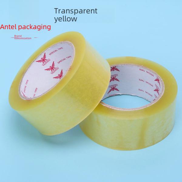 4.5cm100 Yellow Packing Tape Transparent Sealing Tape For Express Delivery Brown Paper Adhesive Film Yellow Box Sealing