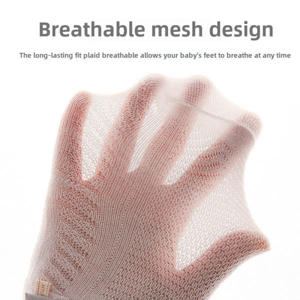 Breathable Mesh Baby Socks Summer Thin Short Tube Cotton Children's Footwear For 0-6 Months And 1-3 Years Old Boys And Girls