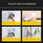 Broom Holder Stainless Steel Wall Mounted Toilet Broom Hook No Drilling Required Brush Holder Suction Cup Grey Gun Metal