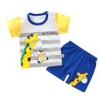 Children's short-sleeved suit summer cotton boys' clothes thin new girls' T-shirt summer baby children's clothing