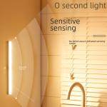 Smart Body Induction Wireless Magnetic Attraction Long Strip Night Light Kitchen Wardrobe Cabinet Wine Cabinet Bedroom