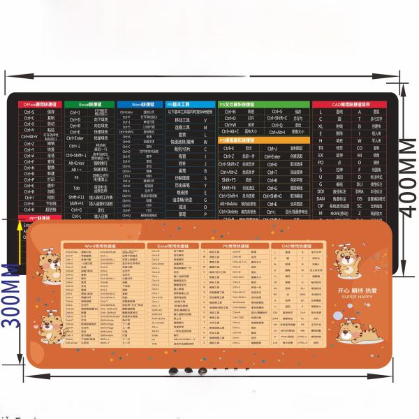 Colorful Precision Lock Edge Large Thickened Cartoon Gaming Mouse Pad Customized E-commerce Keyboard Desk Mat