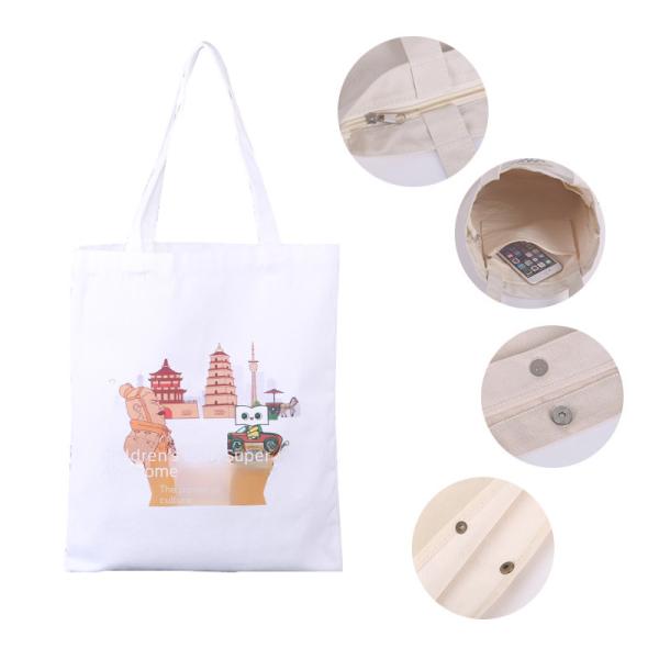 Customized Canvas Tote Bag Cotton Shopping Bag Single Shoulder Advertising Promotional Logo Printing