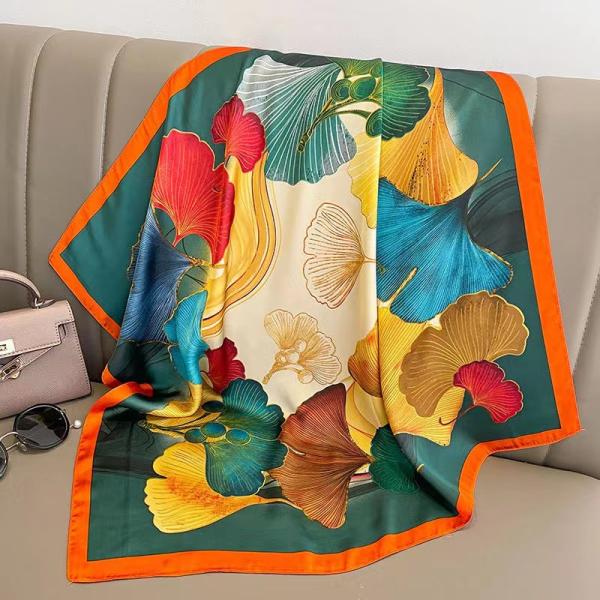 Fashionable Scarf Accessories Women's Silk Scarf Shawl Wrap Floral Printed Design Various Colors Available