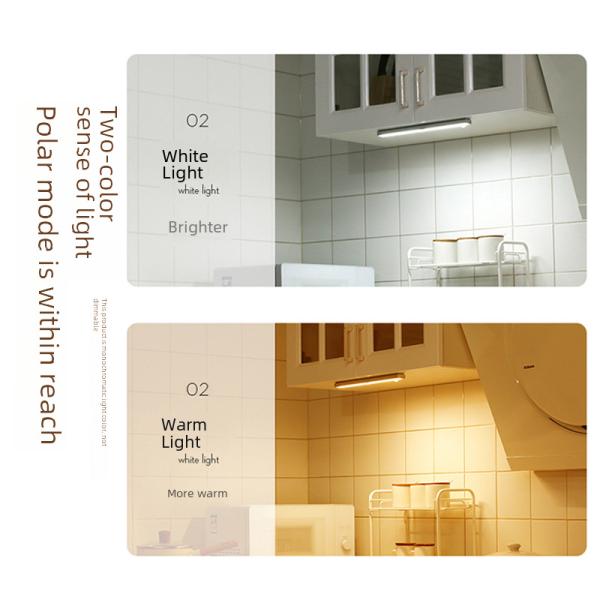 Smart Body Induction Wireless Magnetic Attraction Long Strip Night Light Kitchen Wardrobe Cabinet Wine Cabinet Bedroom