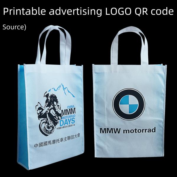 Convention Advertising Non-woven Fabric Handbag Customized Non-eco-friendly Colorful Car-stitched Coated Non-woven Bag Logo