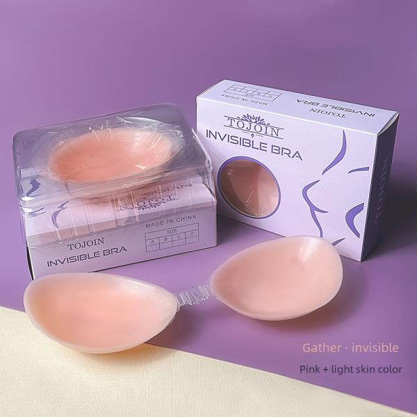 Thickened Silicone Chest Stickers Women's Wedding Dress No Shoulder Strap Underwear Gather Chest Bra Support Strap Nipple Cover