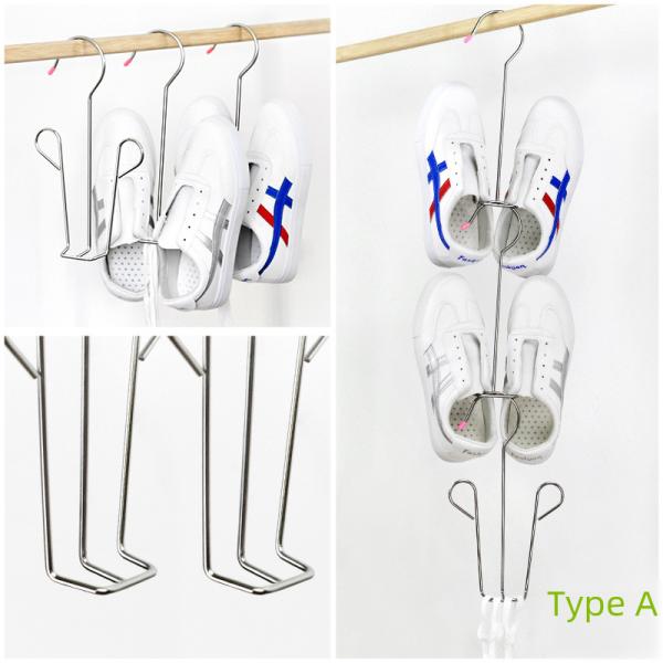 Thickened Stainless Steel Shoe Drying Rack Outdoor Balcony Shoe Hanging Hook Non-magnetic Hanging Rack Storage Cleaning Tool