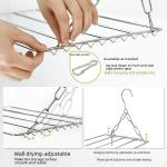 Kawang Stainless Steel Balcony Socks Drying Rack 100 Clips Solid Socks Drying Rack Home Use Multi-clip Clothes Clothes Clip
