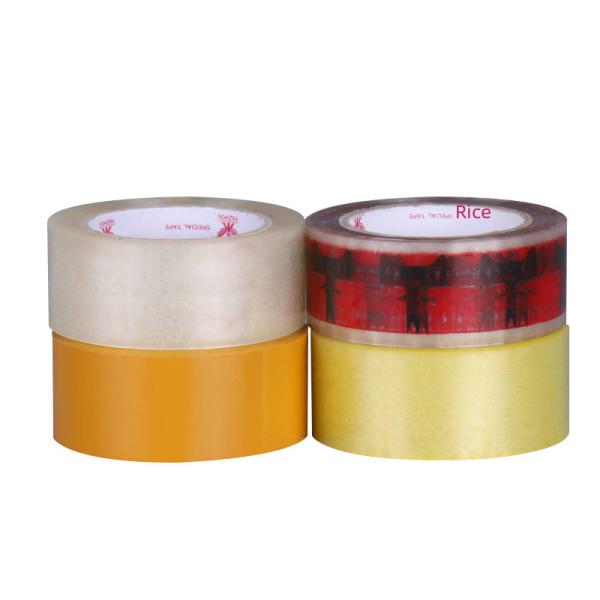 4.5cm100 Yellow Packing Tape Transparent Sealing Tape For Express Delivery Brown Paper Adhesive Film Yellow Box Sealing