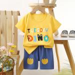Children's short-sleeved suit summer cotton boys' clothes thin new girls' T-shirt summer baby children's clothing