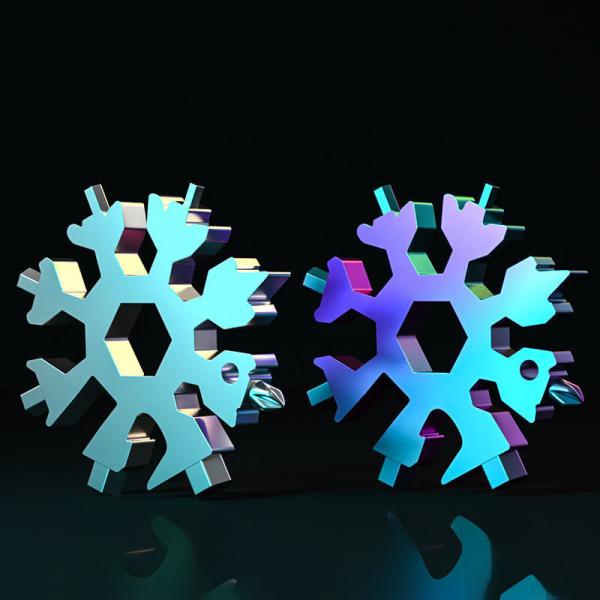 Multi-functional Snowflake Wrench Tool Steel Octagonal Inner Hexagonal Lightweight Portable 18-in-one Mini Universal Wrench