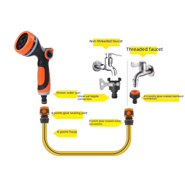 3/4/6 Point Plastic Tap Water Connector Garden Hose Repair Extension Lengthening Sealant Joint Pipe Fittings Hardware Tools