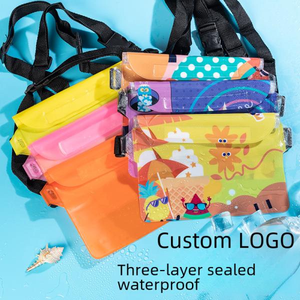 Large Waterproof Phone Bag Crossbody Swimming Waist Bag Pvc Drifting Outdoor Sealed Transparent Touch Screen Sport Outdoor Water