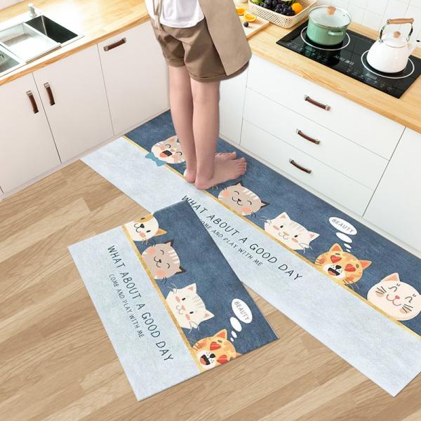 Thickened Dirt-resistant Kitchen Bathroom Doormat Simple Home Use Foot Mat For Entrance Hall Bathroom Door