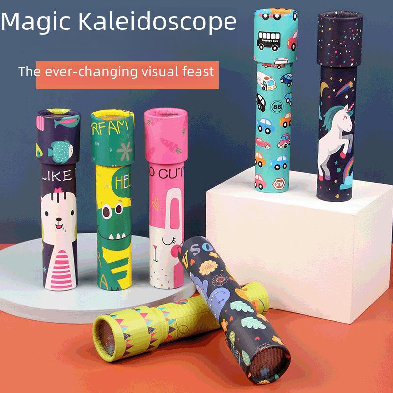 Kaleidoscope Toy Colorful Patterns Mirrored Tube Prism