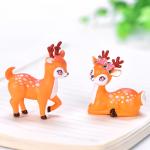 Miniature Cartoon Animal Deer Gardening Plant Accessories Resin Crafts Gifts Small Display Items Cute Decorations