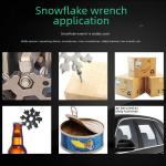Multi-functional Snowflake Wrench Tool Steel Octagonal Inner Hexagonal Lightweight Portable 18-in-one Mini Universal Wrench