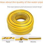 Eco-friendly Non-toxic All-season Soft Yellow Inner White Striped Household Car Washing Specialized Water Pipe