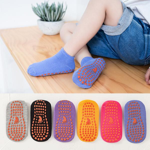 Factory wholesale baby floor socks Indoor Trampoline children non-slip silicone socks early education toddler children floor socks