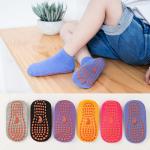 Factory wholesale baby floor socks Indoor Trampoline children non-slip silicone socks early education toddler children floor socks