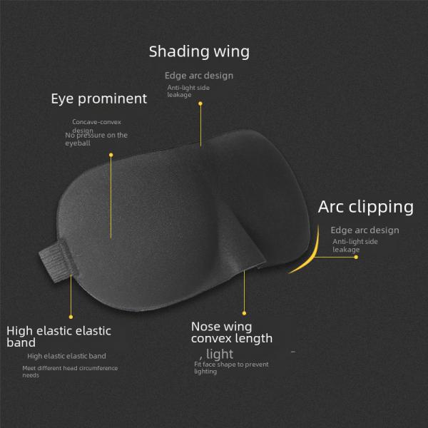 3d Eye Mask Light-blocking Sleep Eye Protector Unisex New Style Stereoscopic Design Directly Supplied By Manufacturer
